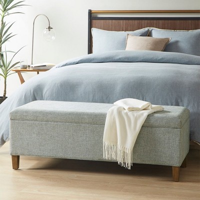 CAVINAS Storage Bench Ottoman with Storage Rectangular Ottoman for Entryway