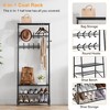 Hall Trees Entryway Bench with Storage, Multifunctional Hallway Organizer, Accent Furniture with Metal Frame - 3 of 4