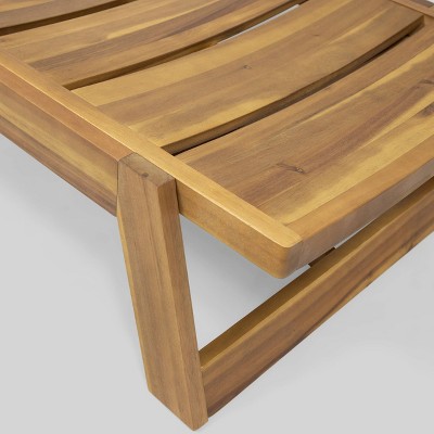Maki Teak Wood Adjustable Outdoor Chaise Lounge