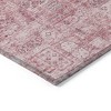 Pink Blush And Charcoal Floral Washable Indoor Outdoor Area Rug - 4 of 4