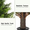 2-Pack Realistic Artificial Cedar Topiary Trees with Stakes 23.6" Faux Shrubs Outdoor Indoor for Porch Patio Home Decor Low Maintenance - 3 of 4