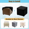 Unique Bargains Elastic Living Room Bedroom Square Foot Stool Cover - 4 of 4