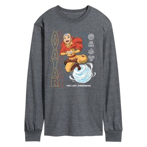 Men's - Avatar: The Last Airbender - Aang Air Bending Long Sleeve Graphic T-Shirt - 1 of 4