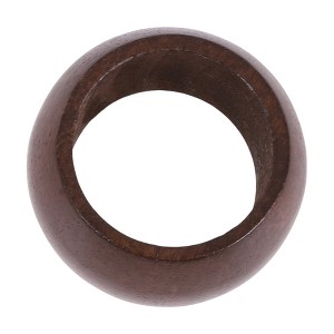Unique Bargains Napkin Rings Round Wood 1 Pc - 1 of 3