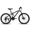 Kumasinova 24" Mountain Bike with Dual Suspension for Adults,21-Speed Shifter Lever with Gear Indicator,Carbon Steel Frame,Mechanical Disc Brake - 2 of 4
