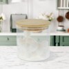 Unique Bargains with Bamboo Lid Decorative Jars Wood Color Clear 1 Pc - 2 of 4