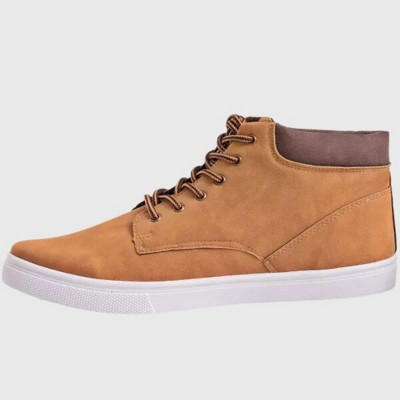 Мужские Alpine Swiss Keith Mens High Top Fashion Sneakers Lace up Casual Boots Tan 10 M US — фото 2