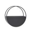 SEVOBAL Planters Home Office Garden Sunroom Round Wall Planters for Succulents Air Plants Mini Cactus Small Plants Flowers, 2 Pcs, Black, 12"*4"*12" - 4 of 4