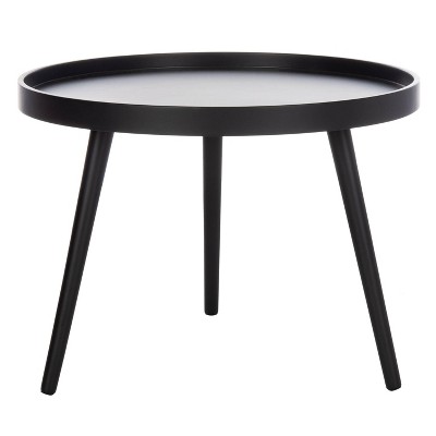 Fritz Round Tray Top Side Table Black - Safavieh