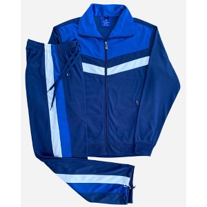 Royal Threads Men's Tracksuit Warm-Up 2-piece Retro Style Track Jacket & Pants Matching Set - 1 of 4