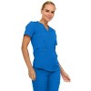 MediChic Scrubs for Women's V-Neck Scrub Set with Six Pocket Cargo Jogger Pants with 4-Way Stretch - 3 of 4