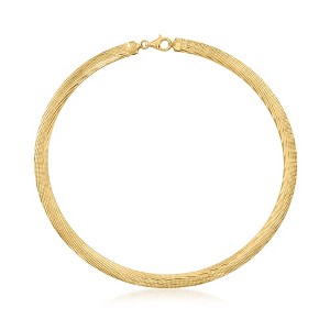 Ross-Simons Italian 8mm 18kt Gold Over Sterling Reversible Omega Necklace - 1 of 4
