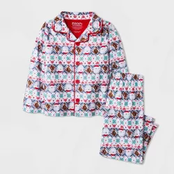 Toddler Girls' Rudolph the Red-Nosed Reindeer Fair lsle Coat Pajama Set - White