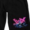 League Of Legends Arcane Jinx Name Text Adult Black Sleep Pajama Shorts - 2 of 4