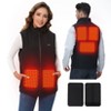 Electric Heated Vest for Men Women, Lightweight Warming Heated Vest Rechargeable Smart Heating Vest, Black - 2 of 4