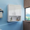 Yukimo 38"H Two Door Bathroom Mirror Cabinet, Wall Mounted Vanity Mirror with Facial Tissue Slot, Adjustable Shelves and Multifunctional Storage - 3 of 4