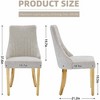 QingMoon Dining Chairs Set of 2, Fabric Upholstered Kitchen Chairs, Mid Century Modern Accent Chair with Solid Wood Legs for Dining Room - 4 of 4