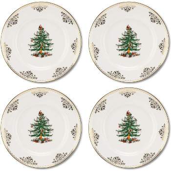 Spode Christmas Tree Gold Collection Dinner Plates, Set of 4