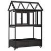 YOOCOZZ Wood Patio Portable Cold Frame with Openable Roof and Storage Box, having Movable Wheels - 3 of 4