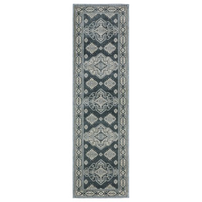 Oriental Weavers Intrigue INT05 Blue/ Grey Indoor Area Rug - 2'3" x 7'6"