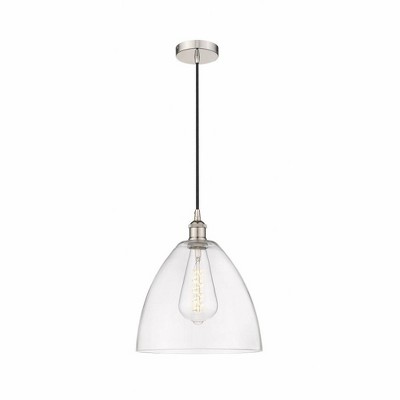 Edison Dome - 1 Light Cord Hung Mini Pendant In Industrial Style-13.75 Inches Tall and 12 Inches Wide