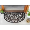 RugSmith Bronze Moulded Vines Half-round Rubber Doormat Doormat - 2 of 4