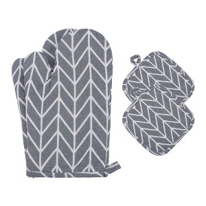 REGALWOVEN Oven Mitts and Pot Holders Sets 4Pcs, Kitchen Oven Gloves, Heat Resistant Oven Mitts and Pot Holders for Kitchen - 1 of 4