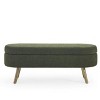 Vynxaria Multi-Functional Oval Storage Ottoman Bench, Home Decor Footstool Seat with Practical Storage - 2 of 4