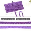Sequin Braid Cord Trim, 0.4 Inch Glitter Laser Sequin Strip, Sewing Sequin Ribbon DIY Bling Fabric Party Decoration, 13 Yards - 2 of 4