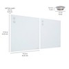 ECR4Kids MessageStor Magnetic Dry-Erase Glass Board with Magnets, 17.5in x 17.5in, 2-Pack - 2 of 4