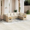 vidaXL Garden Sofa Set Beige, Cream White - 2 of 4