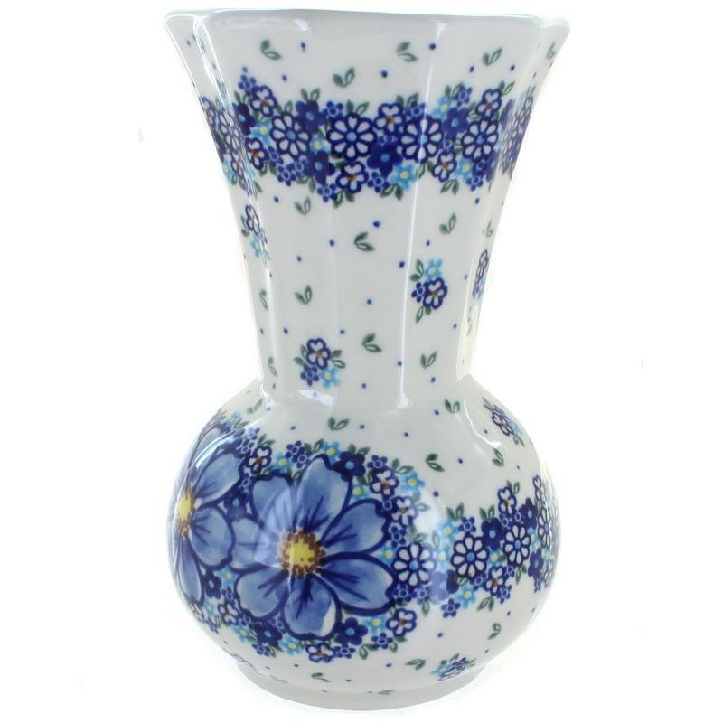 Blue Rose Polish Pottery 142 Vena Vase, 1 of 2