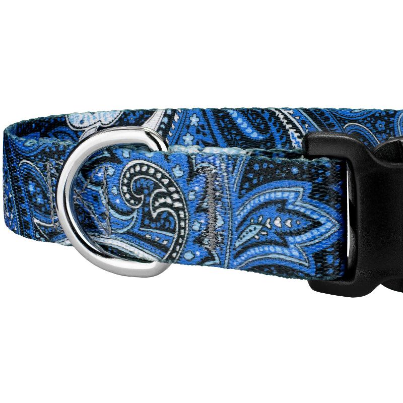 Country Brook Petz Deluxe Blue Paisley Dog Collar - Made in The U.S.A., 5 of 6