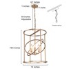 LNC Mania 3-Lights 14" Modern Cylinder Pendant  Lights, Gold/Black - 3 of 4