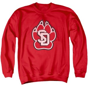 University of South Dakota Official Distressed Primary Adult Crewneck Sweatshirt - 1 of 4