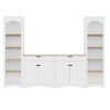 Okak 33"H Versatile Sideboard with Adjustable Shelves & 2 Drawers, Wood Grain Buffet Cabinet TV Stand for Living Room/Kitchen - 4 of 4
