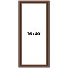 PosterPalooza | Panoramic Traditional Brown Picture Frame - UV Acrylic, Foam Board Backing, Hanging Hardware - 2 of 4