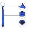 INSPIRE CHIC Men's Formal Casual Pre-tied Solid Color Neck Adjustable Zipper Ties - 3 of 4