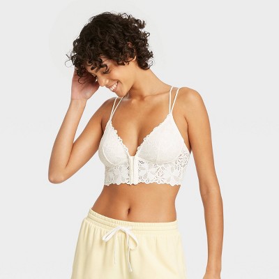 Women's Lace Bralette - Colsie™ White XS