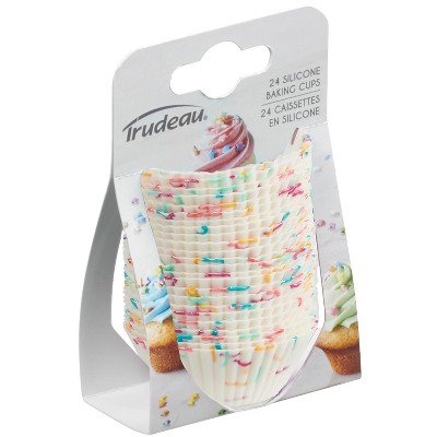 Trudeau Structure White Confetti Silicone Standard Muffin Baking Cup - Set of 12 - Thumbnail 4