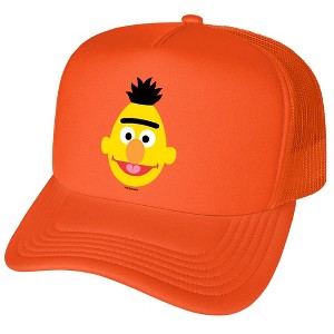 Sesame Street Bert Head Foam Trucker Cap Orange - 1 of 4