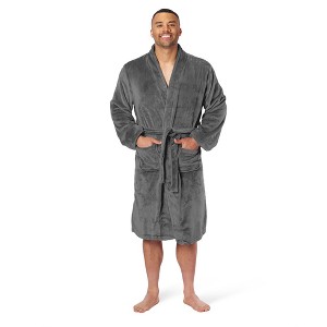 Northwest Silk Touch L/XL Bath Robe Lava Smoke 26x47 Inches - 1 of 4