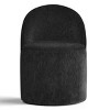 Dining Chairs Set of 3 Chenille Upholstered Dining Chair with Wheels Modern Round Dining Room Chair for Kitchen,Living Room -Tanpinhause - 3 of 4