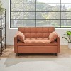 PAGED Double Sofa Comfortable Deep Seat Sofa Bed Modern Couch with Wood Panel Support for Living Room, Home Office - 2 of 4