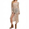 Women's Button Down Crochet Maxi Cardigan - BluIvy - 4 of 4