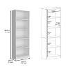 NicBex Bookcases for Living Room 71.7" H Storage Cabinet Bookshelf with Spacious Tier-Shelving Design for Home Office - 3 of 4