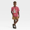 Boys' One Piece Oversized Short Sleeve Graphic T-Shirt - Burgundy - 4 of 4