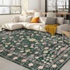 Retro Flower Rugs Non Shedding Modern Washable Area Rug Low Pile Floor Carpet for Nursery Living Room - 2 of 4