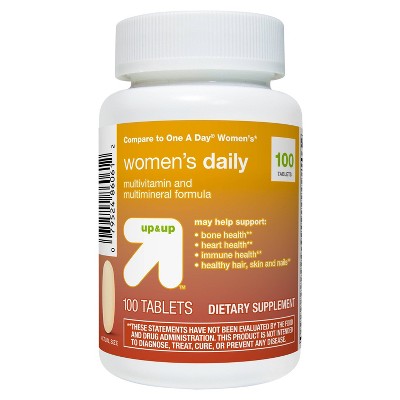 Women's Daily Multivitamin Dietary Supplement Tablets - 100ct - Up & Up ...