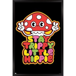 Trends International Mushroom - Stay Trippy Little Hippie Framed Wall Poster Prints - 1 of 4